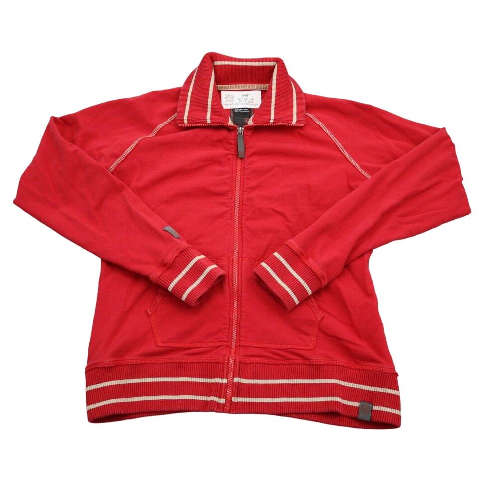 GIGA DX Jacket Womens 12 Red Long Sleeve Banded Cuffs Full Zip Outwear